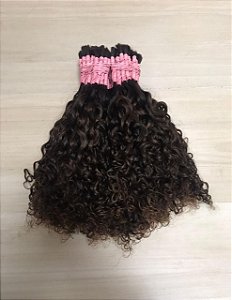 Cabelo humano cacheado Caipira 65cm