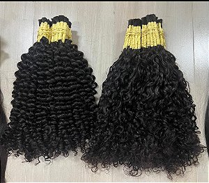 Cabelo humano cacheado Caipira 70cm