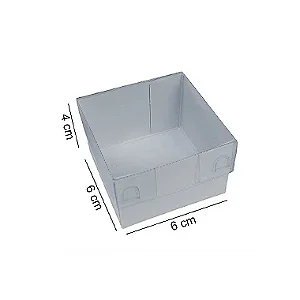 Caixa 06x06x04 1692 Branca Triplex 350g  com tampa acetato  Cod  - 1461