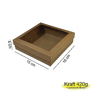 Caixa 15x15x04 0205 Kraft 420g  *dsm Visor - Cod 1201