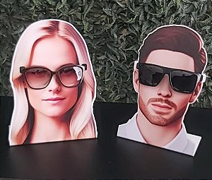 Expositor Para Óculos Rosto Realista Masculino/feminino