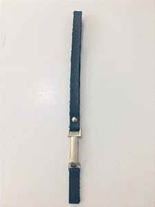 Alça p/ bolsa de mão - Azul petróleo - 1x15cm - Níquel