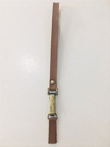 Alça p/ bolsa de mão - Marrom claro - 1x15cm - Ouro velho