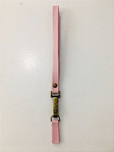 Alça p/ bolsa de mão - Rosa claro - 1x15cm - Ouro velho