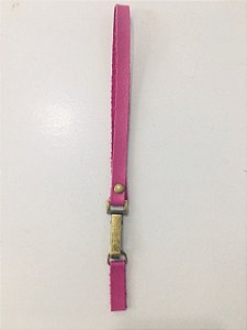 Alça p/ bolsa de mão - Pink - 1x15cm - Ouro velho