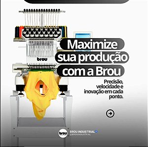 Máquina de Bordado 2 Cabeças 15 Agulhas 1502 BROU - Bivolt