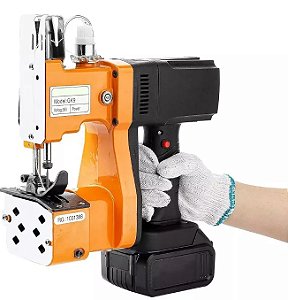 MÁQUINA DE COSTURAR SACO PORTÁTIL COM BATERIA MEGAMAK MK-GK9-900A (BIVOLT)