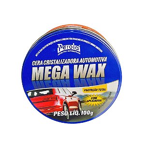 Cera Cristalizadora Mega Wax Pérola com aplicador