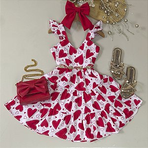 Vestido Corações Natal 02 ao 10