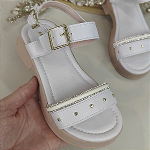 Sandália Infantil Luzes de Natal Menina Tamanho 28 ao 34 Branca