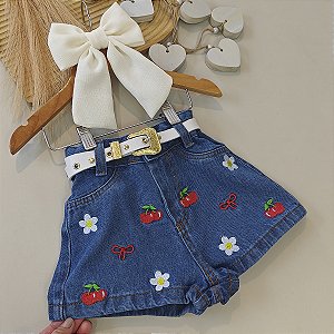 Short Jeans Cerejas 02 ao 10