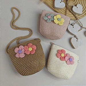 Bolsa Palha Flores