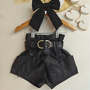 Short Courino Ayla Preto 02 ao 10