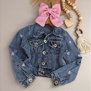 Jaqueta Jeans Corações 04 ao 10