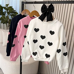 Blusa Moletom Corações 04 ao 12