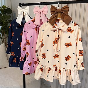 Vestido Ursos 04 ao 10