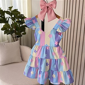 Vestido Estrelas 04 ao 10