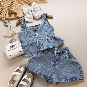 Conjunto Jeans Franci 04 ao 10 (2 Peças)