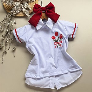 Blusa Tulipas de Natal 04 ao 12