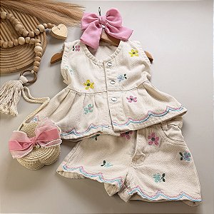 Conjunto Jeans Verão 04 ao 12
