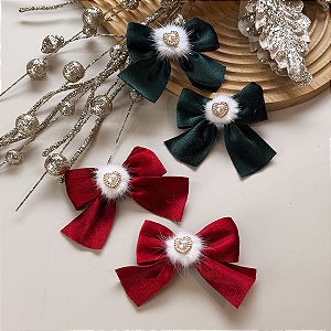 Kit Laços Pompom de Natal
