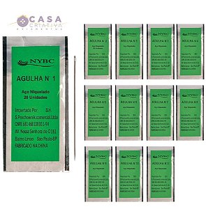 AGULHA DE MÃO - PACOTE C/ 100 AGULHAS - VARIOS TAMANHOS