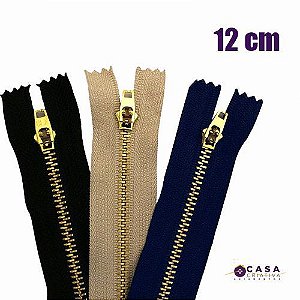 ZIPER METAL AUTOMÁTICO – 12CM- Nº4 – PCT C/ 10 UNID.