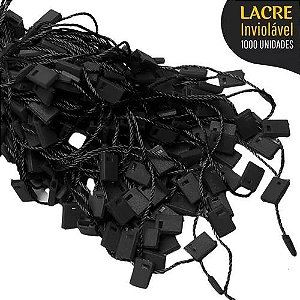 LACRE DE AUTENTICIDADE INVIOLÁVEL EM NYLON E POLIPROPILENO MANUAL 18 CM PARA TAG C/1000 UNIDADES COR: PRETO