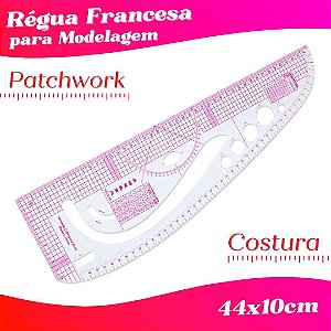 REGUA FRANCESA MULTIFUNCIONAL GOVERNANTE CORTE - COSTURA MODELAGEM E PATCHWORK - REF: MGC
