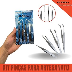Kit C/4 Pinças de Artesanato Profissional Mecânico e Técnico - Aplicacao