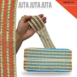 Fita de Juta Passamanaria Galao-111  - Tam: 60mm - Rolo C/18.28 Mts