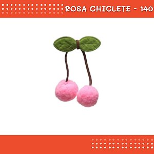 Aplique Pom Pom Cereja - Pacote c/100 unidades - Laços e artesanato COR:ROSA-CHICLETE-140