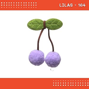 Aplique Pom Pom Cereja - Pacote c/100 unidades - Laços e artesanato COR:LILAS-164