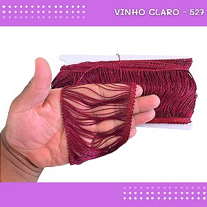 Franja De Tecido Acetinado - 10cm - Grade De Cores - Rolo C/10 Mts Cor:Vinho-Claro-527