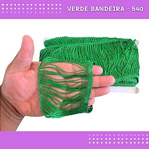 Franja De Tecido Acetinado - 10cm - Grade De Cores - Rolo C/10 Mts Cor:Verde-Bandeira-540