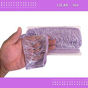 Franja De Tecido Acetinado - 10cm - Grade De Cores - Rolo C/10 Mts Cor:Lilas-164