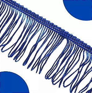 Franja de Tecido Acetinado - 10cm - Grade de Cores - Rolo C/10 Mts COR:AZUL-ROYAL-207