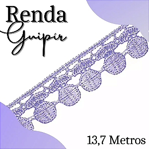 Renda Guipir CHL-005 - 2.0 Cm - Rolo C/13.7 Mts Cor:Lilas
