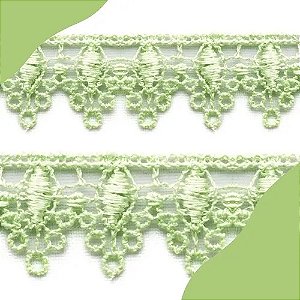Renda Guipir CHL-120 - 1.5 Cm -  Rolo C/13.7 Metros Cor:Verde-Limao