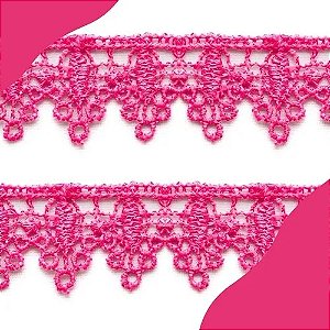 Renda Guipir CHL-120 - 1.5 Cm -  Rolo C/13.7 Metros Cor:Pink