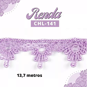 Renda Guipir CHL-141 2.0 Cm -  Rolo C/13.7 Metros Cor:Lilas