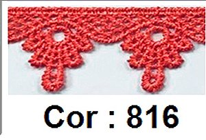 Renda Guipir CHL-141 2.0 Cm -  Rolo C/13.7 Metros Cor:Coral