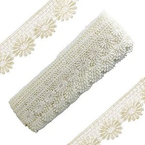 Renda Guipir CHL-149 3.0 Cm -  Rolo C/13.7 Metros Cor:Natural