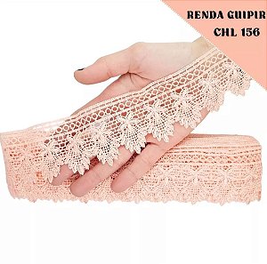 Renda Guipir CHL-156 5.0 Cm -  Rolo C/13.7 Metros Cor:Salmao