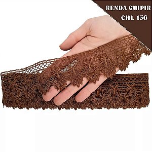 Renda Guipir CHL-156 5.0 Cm -  Rolo C/13.7 Metros Cor:Marrom