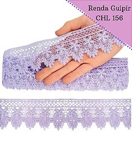 Renda Guipir CHL-156 5.0 Cm -  Rolo C/13.7 Metros Cor:Lilas