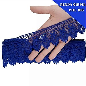 Renda Guipir CHL-156 5.0 Cm -  Rolo C/13.7 Metros Cor:Azul-Royal