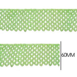 Renda Guipir CHL-160 - 6.0 Cm -  Rolo C/13.7 Metros Cor:Verde-Limao