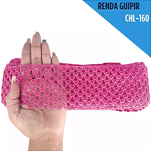 Renda Guipir CHL-160 - 6.0 Cm -  Rolo C/13.7 Metros Cor:Pink