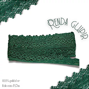 Renda Guipir CHL-162 - 5.0 Cm -  Rolo C/13.7 Metros Cor:Verde-Musgo